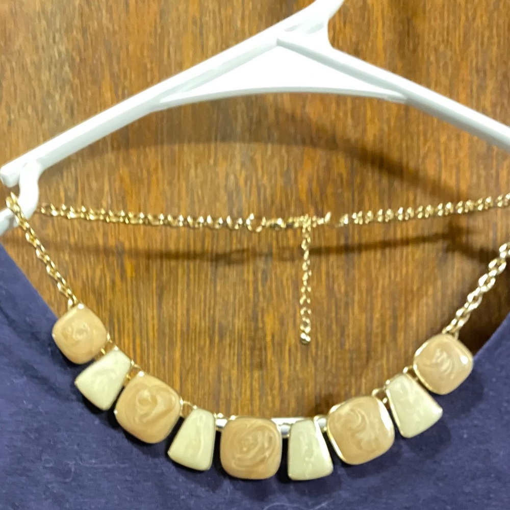 Tan and cream necklace